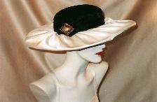 satin draped hat millinery